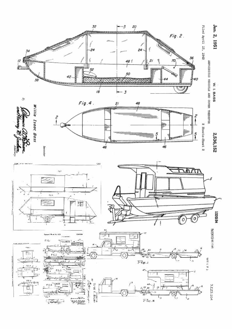 Schwimmwohnwagen, Wohnanhänger Hausboot 864 S.