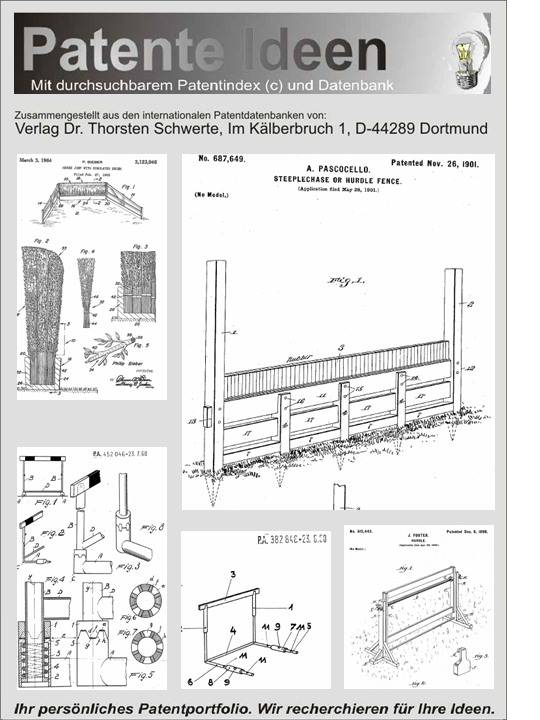 Patentanmeldungen für Hürden, Springreit  und andere Hindernisse